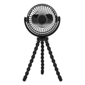 ΑΝΕΜΙΣΤΗΡΑΣ ΕΠΙΤΡΑΠΕΖΙΟΣ ΜΑΥΡΟΣ Φ12 5W ΕΥΚΑΜΠΤΟ ΤΡΙΠΟΔΟ ΕΠΑΝΑΦΟΡΤΙΖΟΜΕΝΟΣ